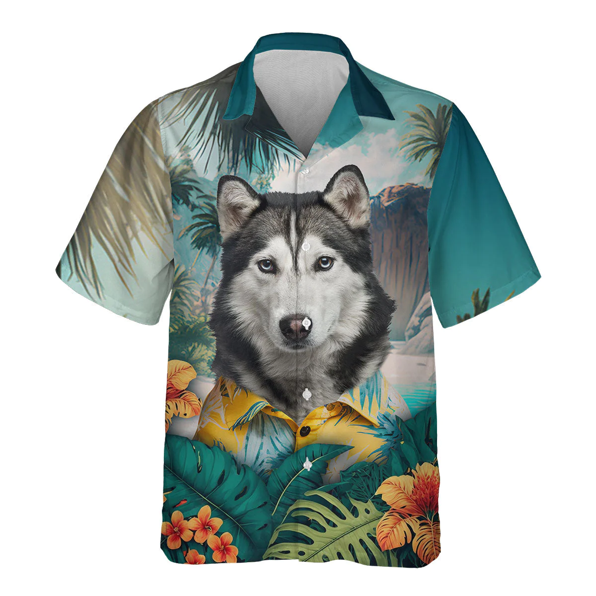 Husky Siberian Mystery 3D Hawaiian Shirt Beach Ready Design