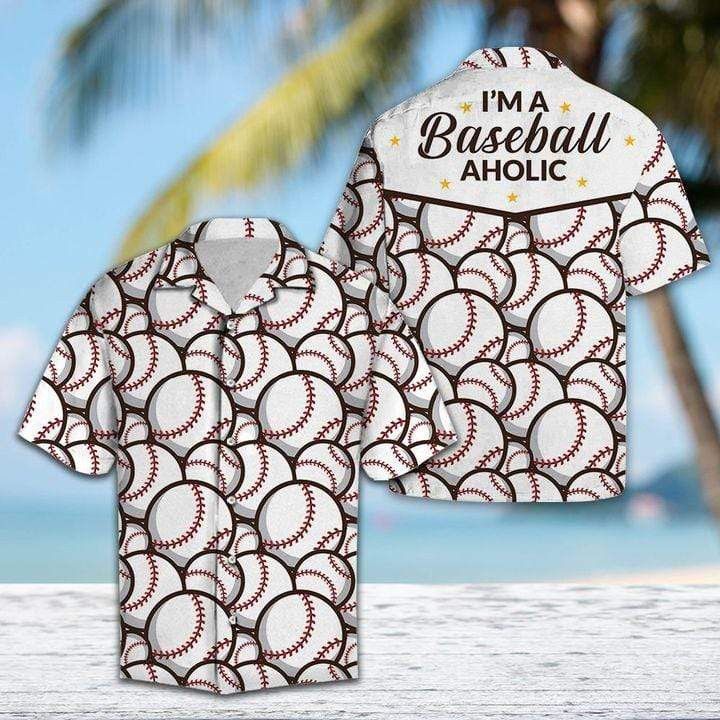 I Am A Baseball Aholic Unisex Hawaii Shirts For Men