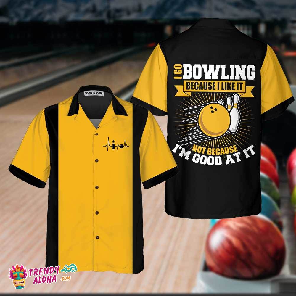 I Go Bowling Because I Like It Not Because I’m Good At It Bowling Hawaiian Shirt I Go Bowling Because I Like It Not Because I’m Good At It Bowling Hawaiian Shirt