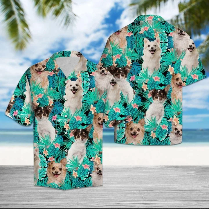 I Love Chihuahua Tropical Jungle Trendy Hawaiian Shirt