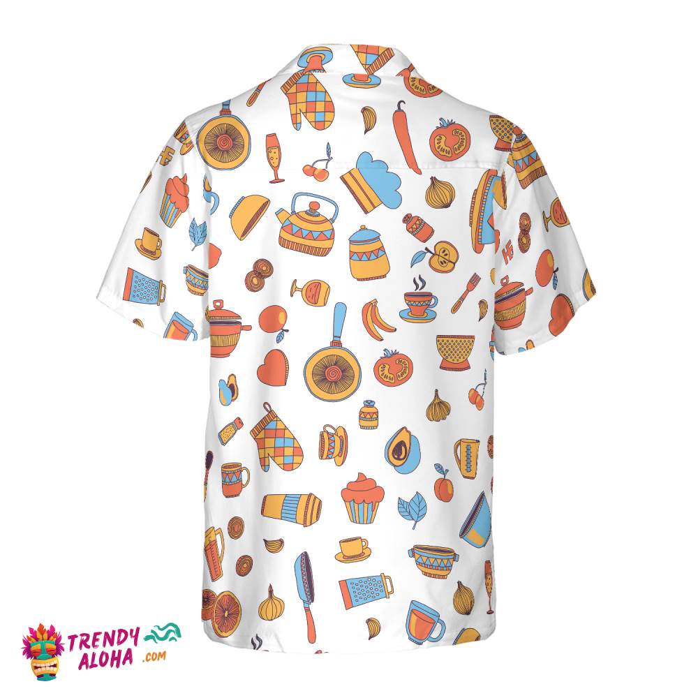 I Love Cooking Seamless Pattern Hawaiian Shirt I Love Cooking Seamless Pattern Hawaiian Shirt