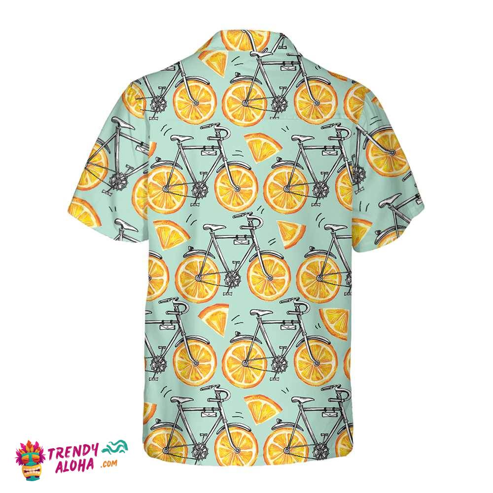 I Love Cycling And Orange Hawaiian Shirt, Bicycle Shirt For Men & Women, Best Gift For Bikers