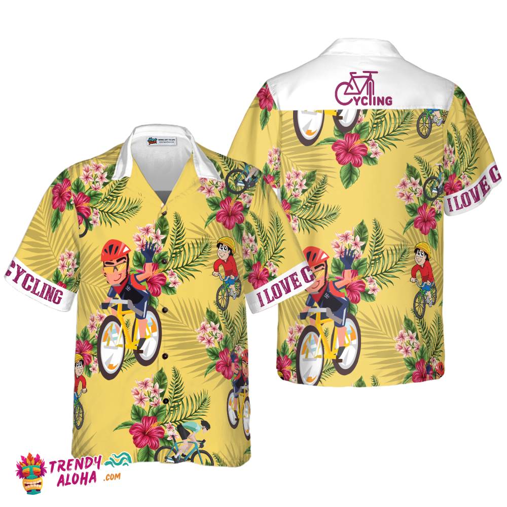 I Love Cycling Hawaiian Shirt I Love Cycling Hawaiian Shirt