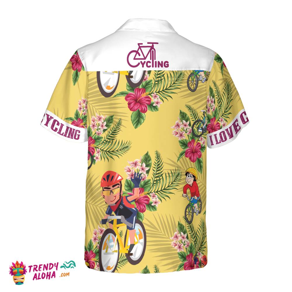 I Love Cycling Hawaiian Shirt
