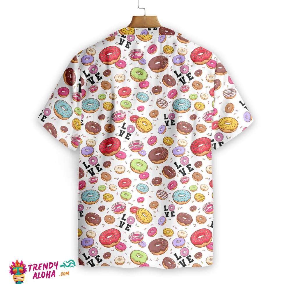 I Love Donut White Hawaiian Shirt