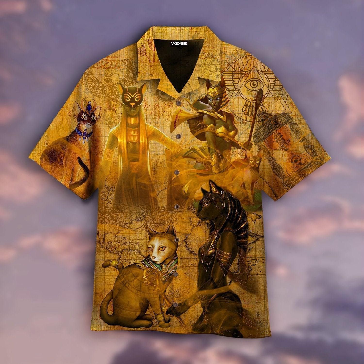 I Love The Myths Of Ancient Egyptian Cat Hawaiian Shirt For