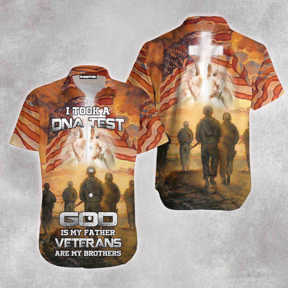 I Took A Dna Test God Is My Father Veterans Aloha Hawaiian Shirts For Men And Women |
