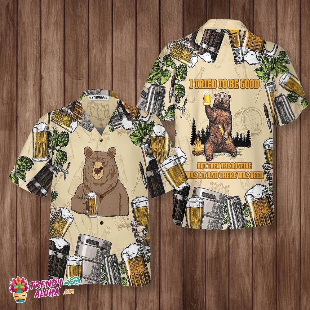 I Tried To Be Good Beer Camping Hawaiian Shirt, Funny Beer Shirt For Camping, Best Gift For Beer Lovers