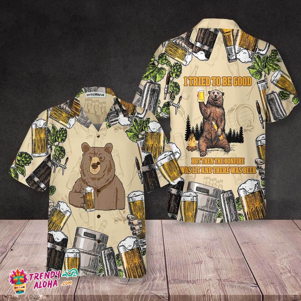 I Tried To Be Good Beer Camping Hawaiian Shirt, Funny Beer Shirt For Camping, Best Gift For Beer Lovers