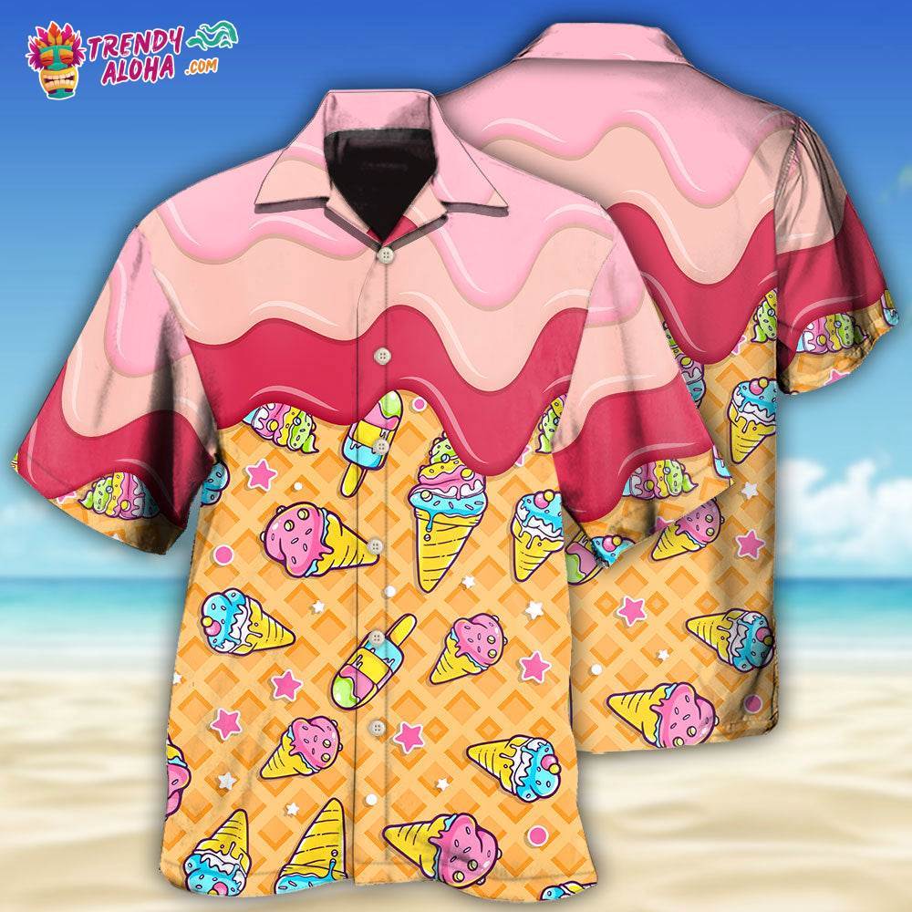 Ice Cream So Fresh Like Rose Hawaiian Shirt – Trendy Aloha