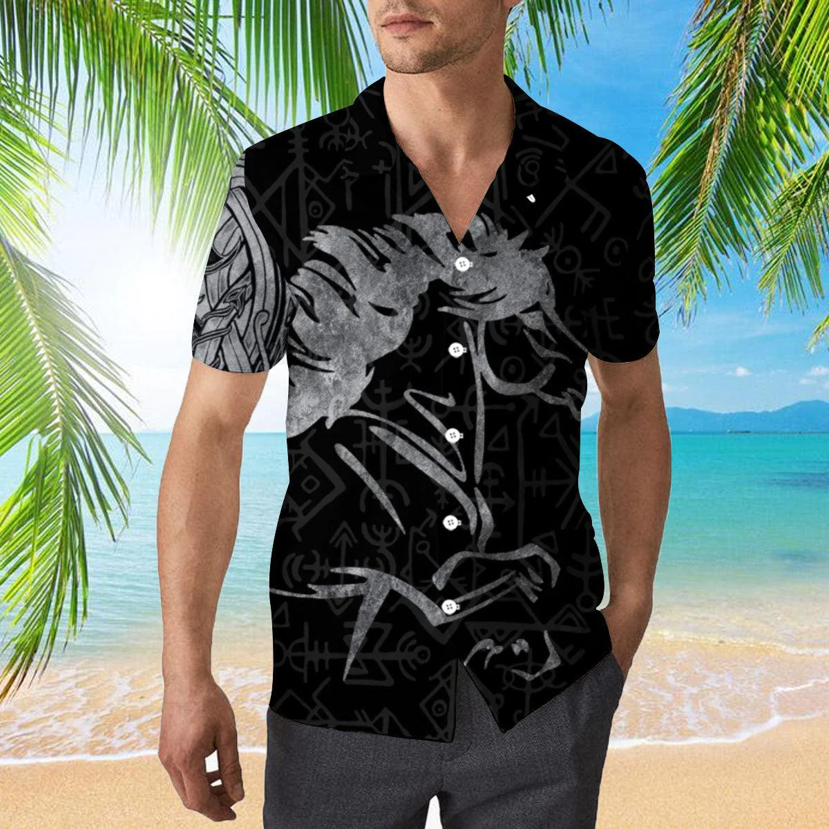 Icelandic Viking Horse Trendy Hawaiian Shirt