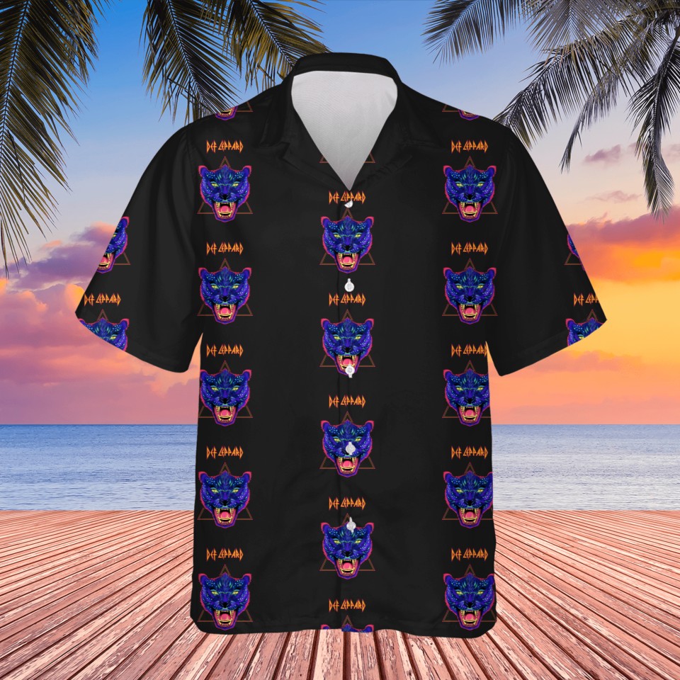 Iconic Def Leppard Band Graphic Design Stylish Summer Wear Def Leppard Hawaiian Shirt