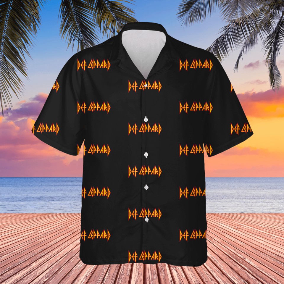 Iconic Def Leppard Band Graphic Design Stylish Summer Wear Def Leppard Hawaiian Shirt