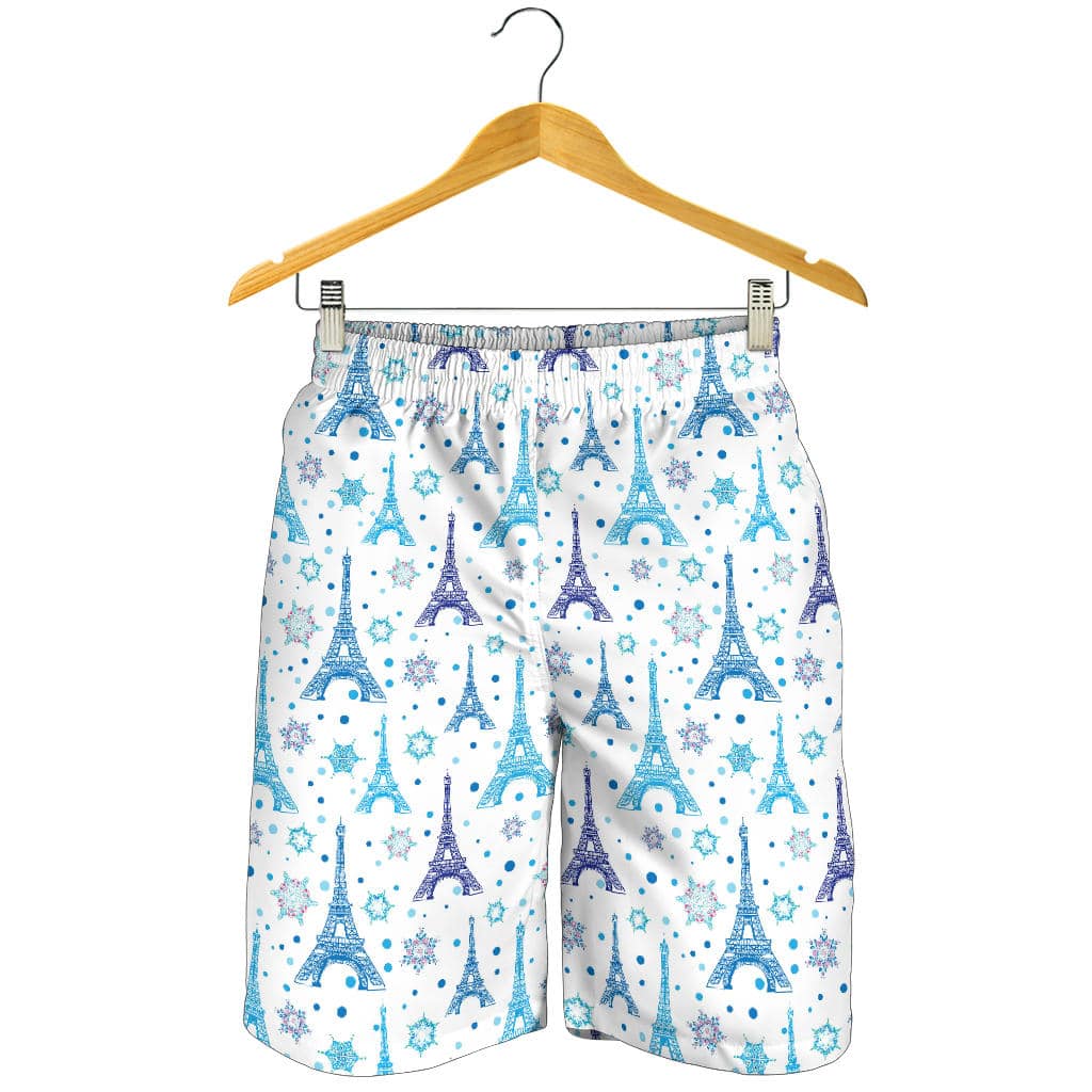 Iconic Eiffel Tower Print Shorts Design