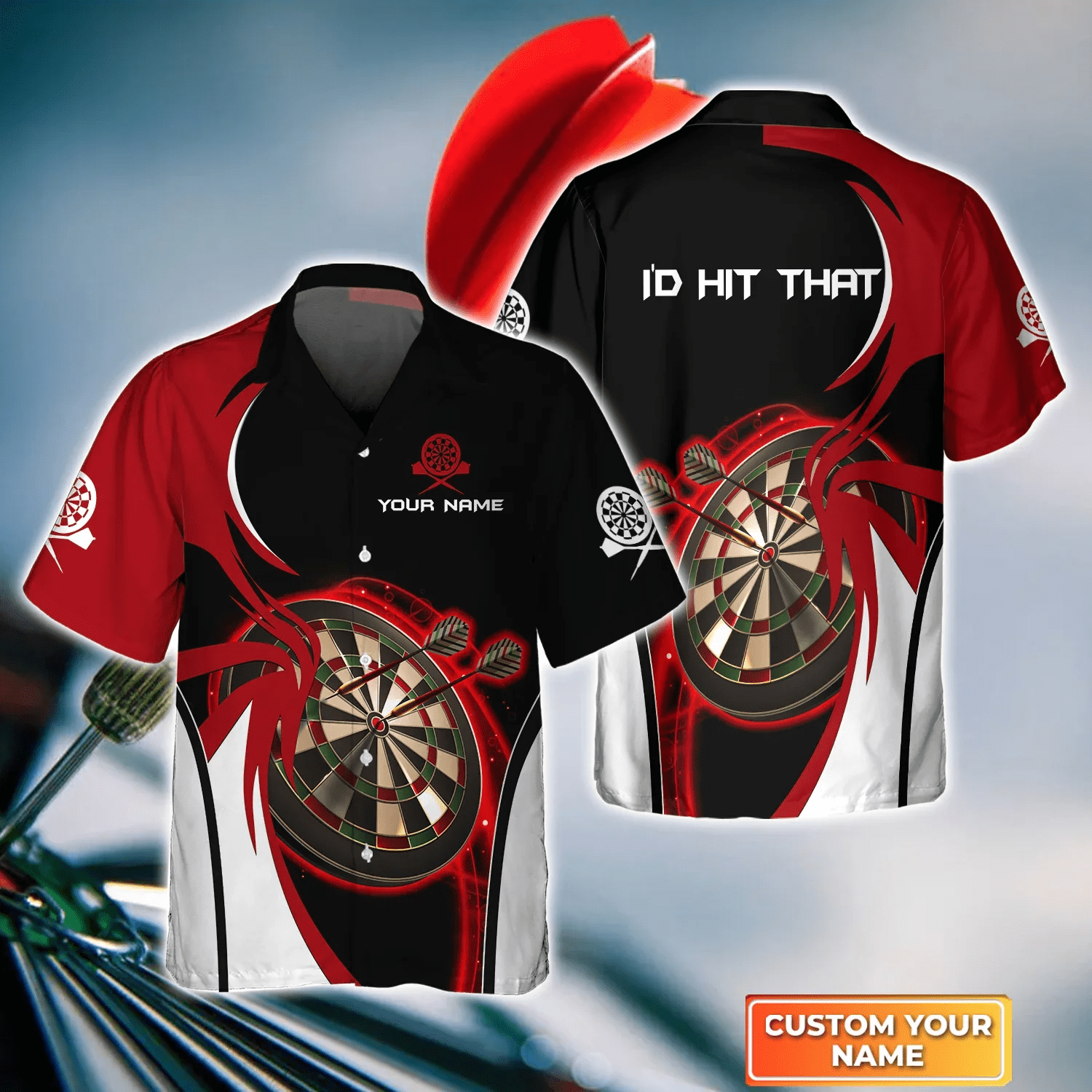 I’D Hit That Darts 3D Trendy Hawaiian Shirt, Darts Trendy Hawaiian Shirt For Men, Women, Darts Team Shirt