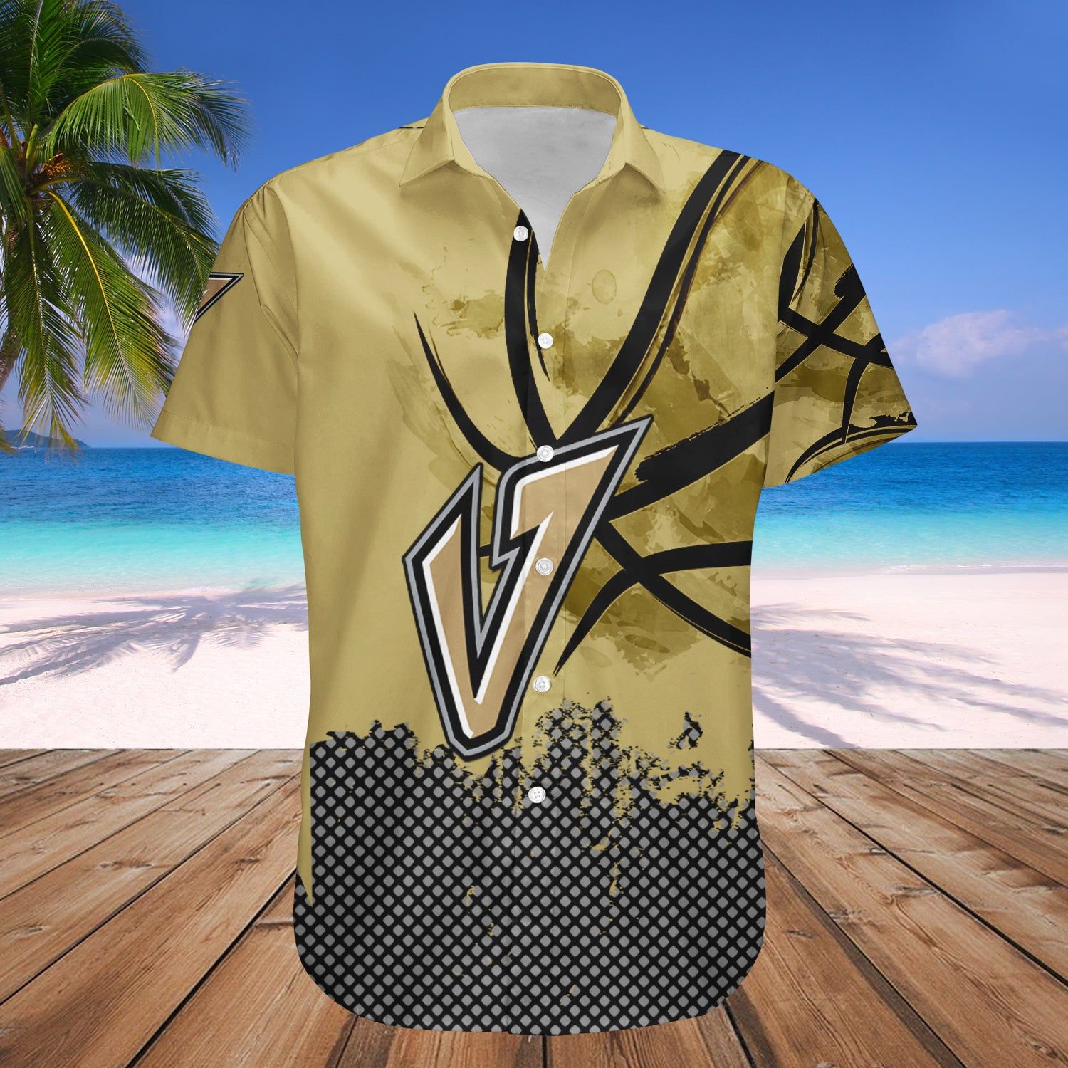 Idaho Vandals Hawaii Shirt Basketball Net Grunge Pattern – NCAA