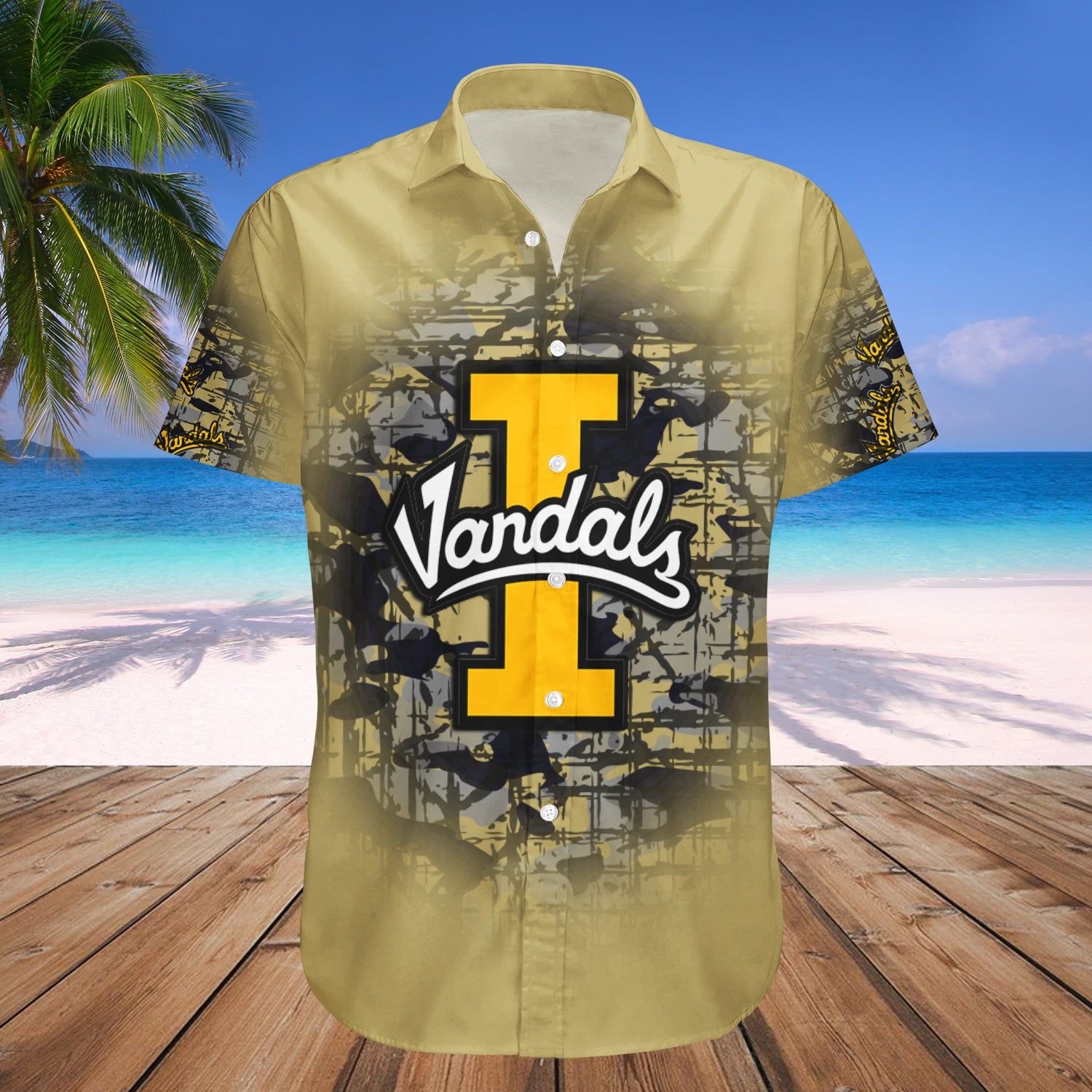 Idaho Vandals Hawaii Shirt Camouflage Vintage – NCAA