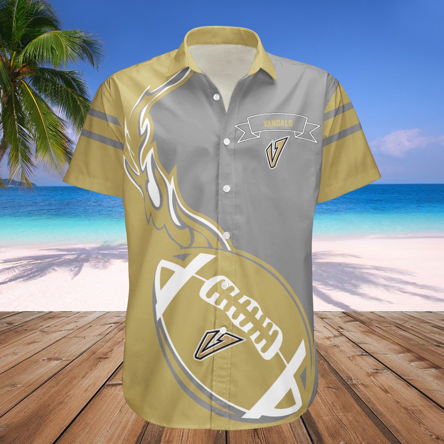 Idaho Vandals Hawaii Shirt Flame Ball – NCAA