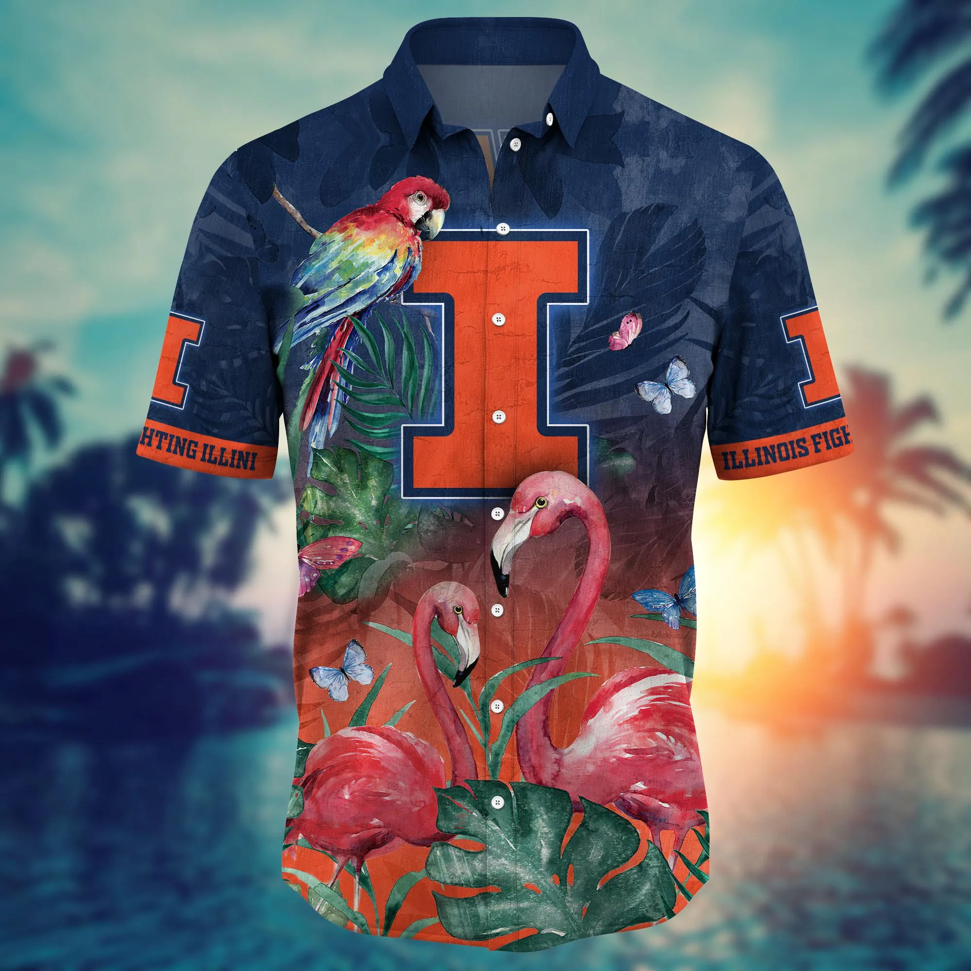 Illinois Fighting Illini NCAA Hawaiian Shirt Barbecues Aloha Shirt