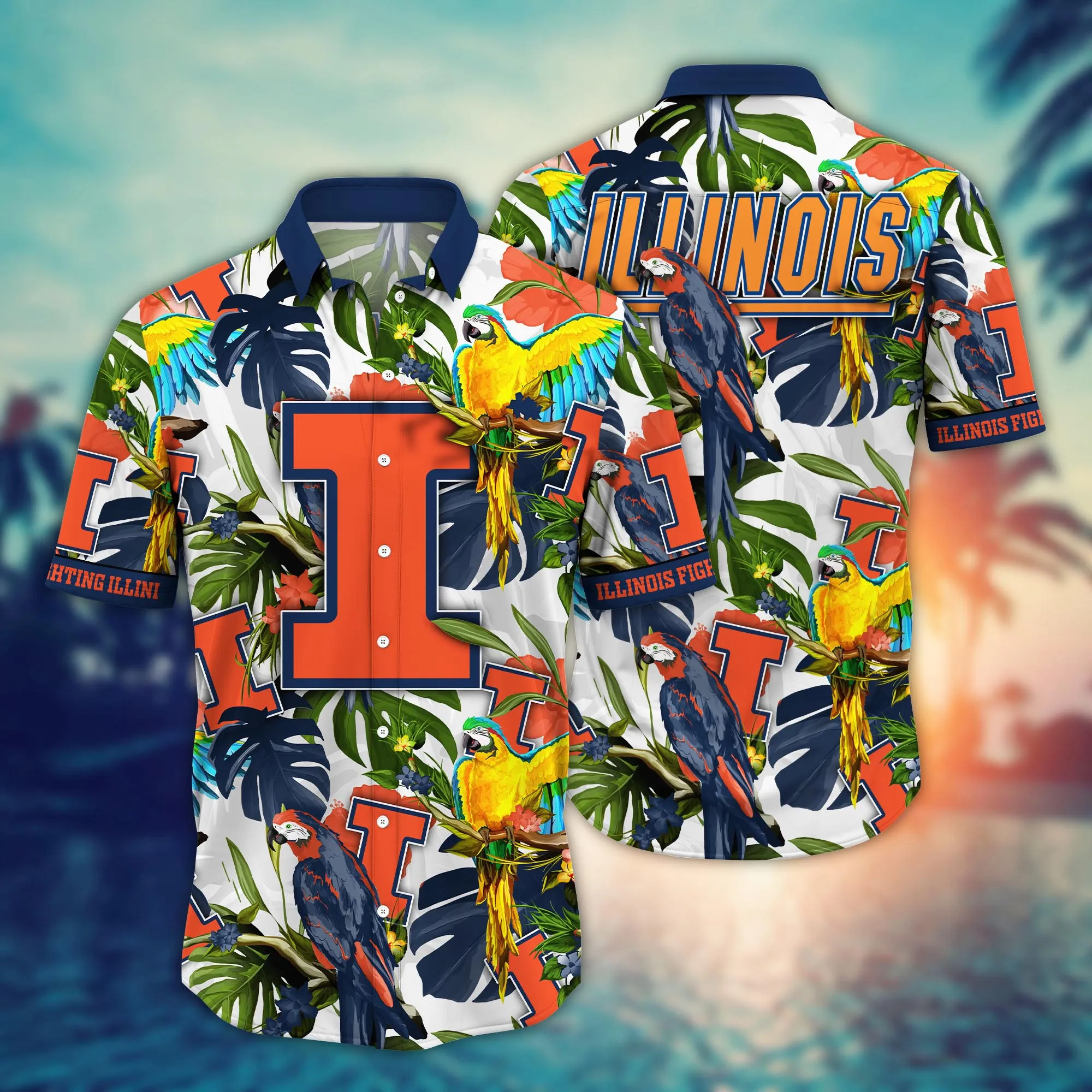 Illinois Fighting Illini NCAA Hawaiian Shirt Getawaystime The Beautiful Game Shirts Illinois Fighting Illini NCAA Hawaiian Shirt Getawaystime The Beautiful Game Shirts