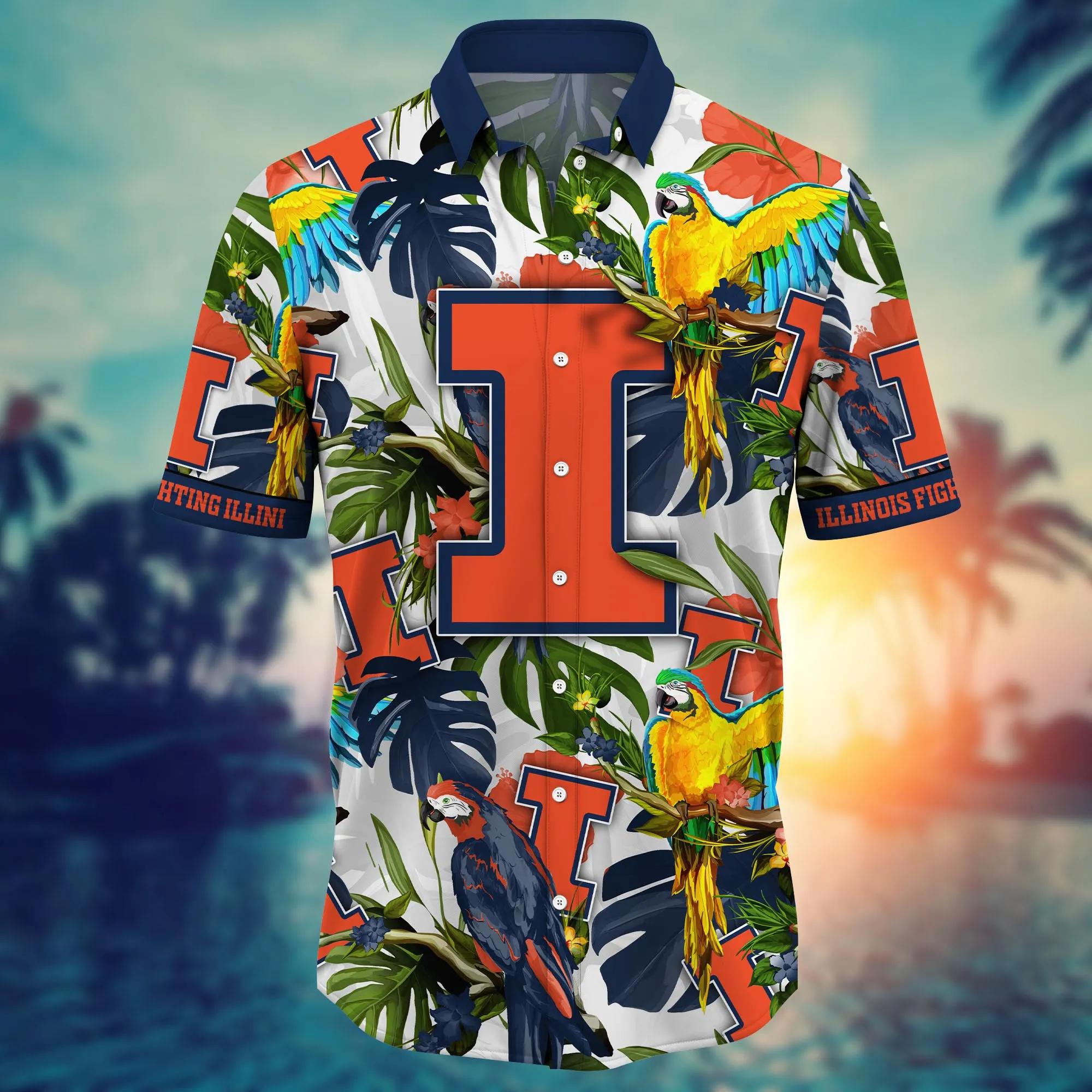 Illinois Fighting Illini NCAA Hawaiian Shirt Getawaystime The Beautiful Game Shirts