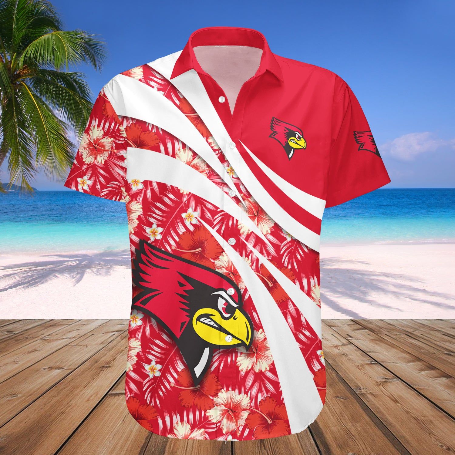 Illinois State Redbirds Hawaii Shirt Hibiscus Sport Style – NCAA