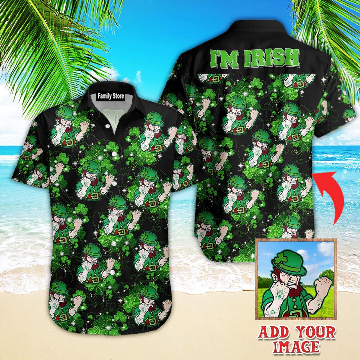 Im Irish St Patricks Day Custom Photo Aloha Hawaiian Shirt