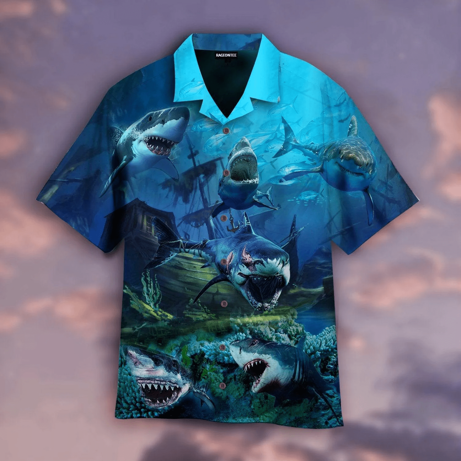 In A World Full Of Fish, Be A Shark Trendy Hawaiian Shirt For