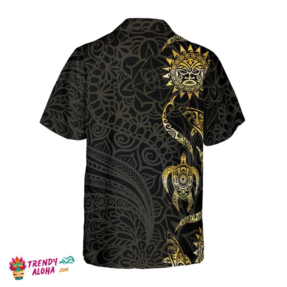 In The Ocean Polynesian Pattern Hawaiian Shirt