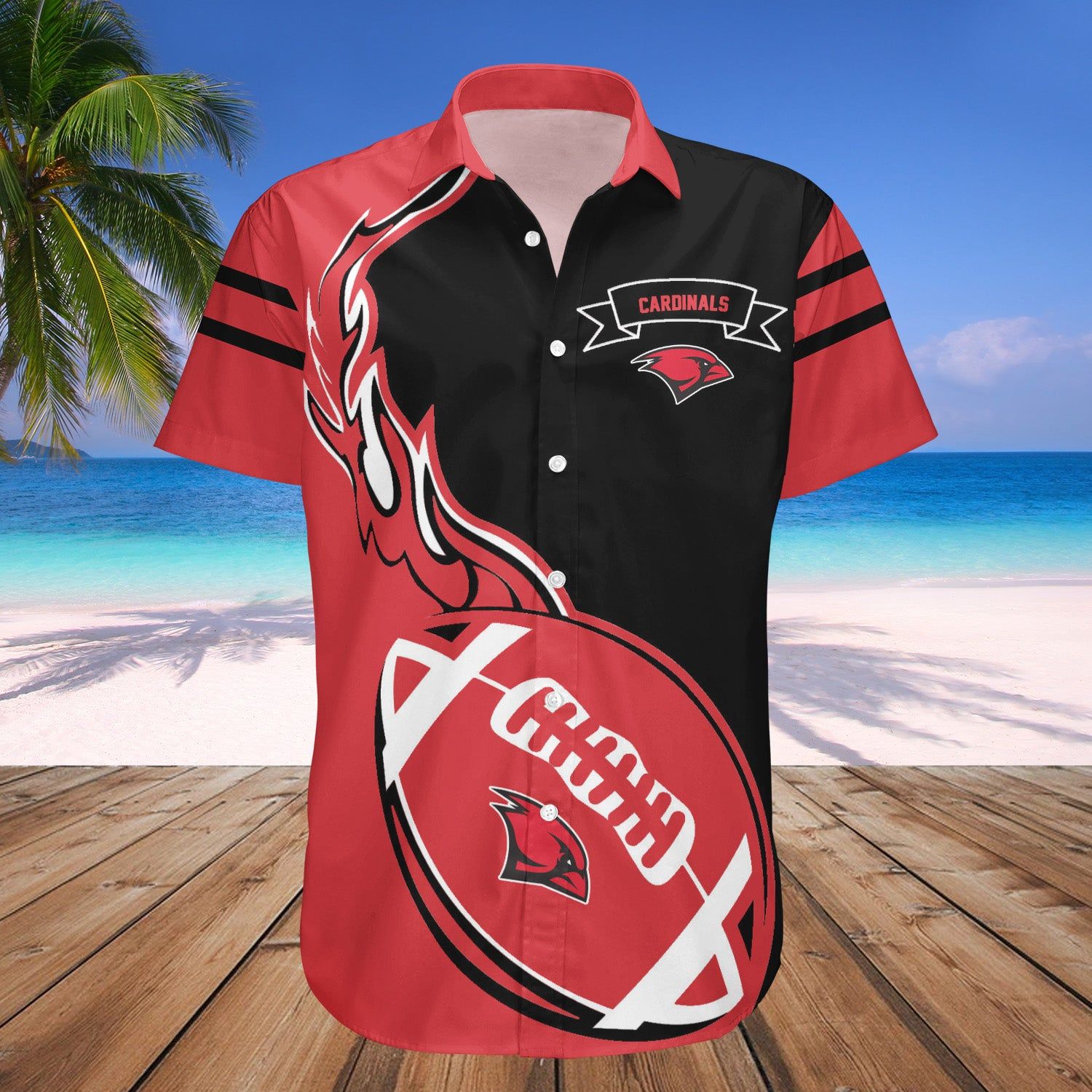 Incarnate Word Cardinals Hawaii Shirt Flame Ball – NCAA