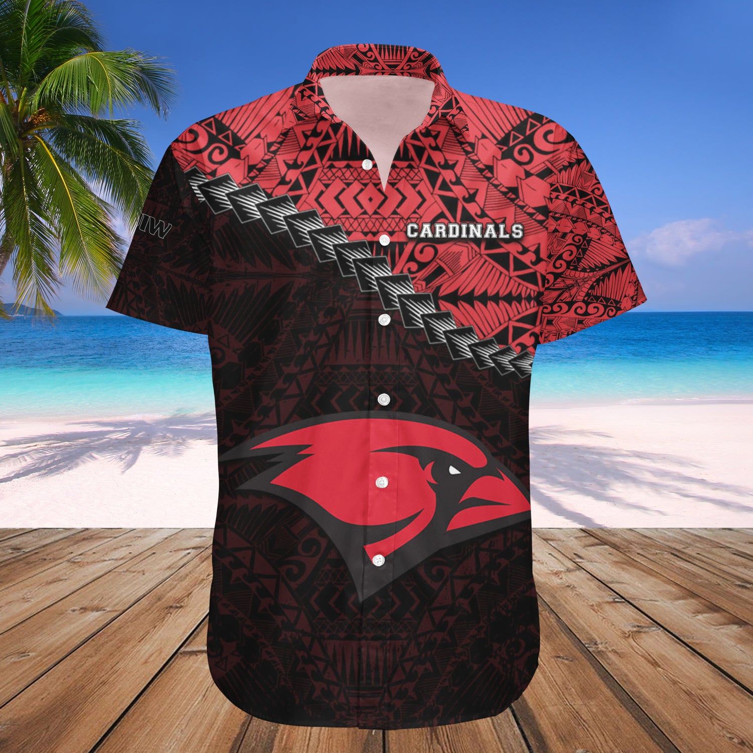 Incarnate Word Cardinals Hawaii Shirt Grunge Polynesian Tattoo – NCAA