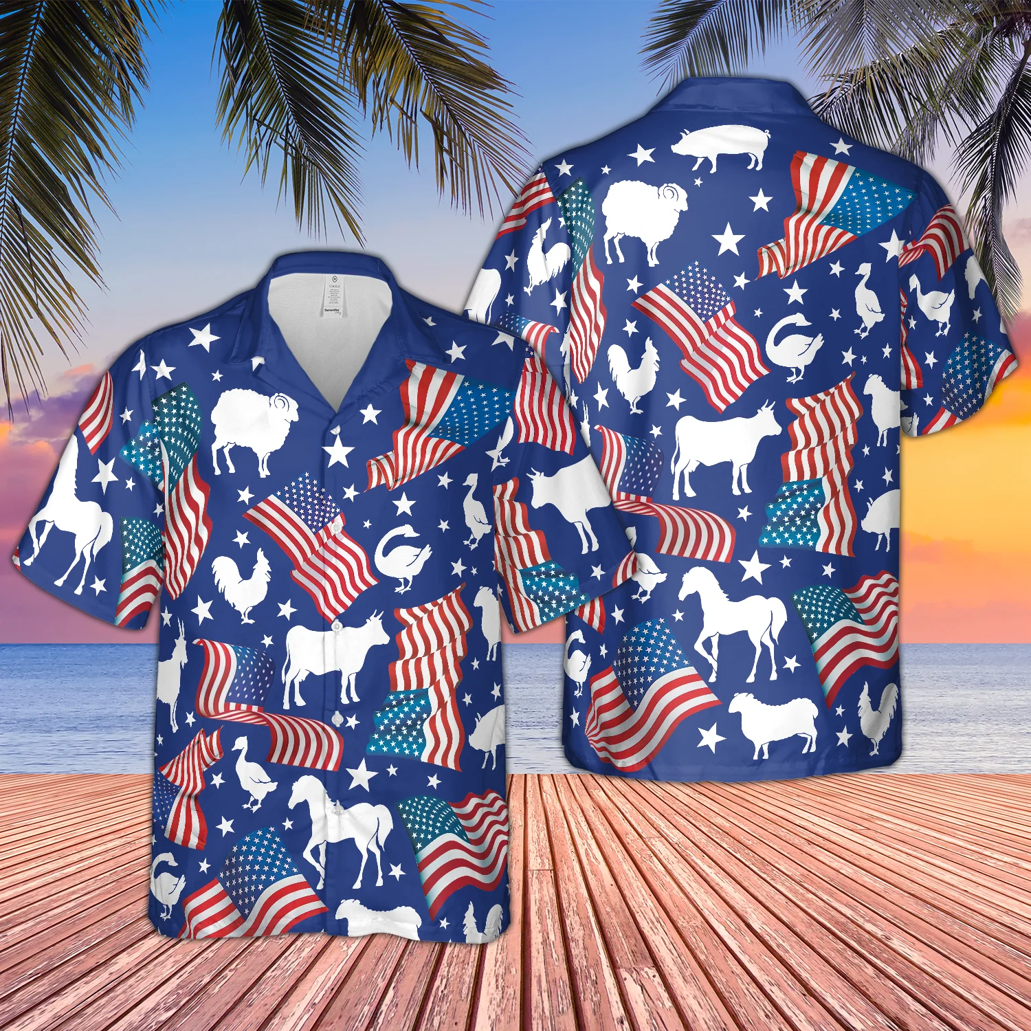Independence Day 3D Hawaiian Shirt Celebration For Farm Enthusiasts