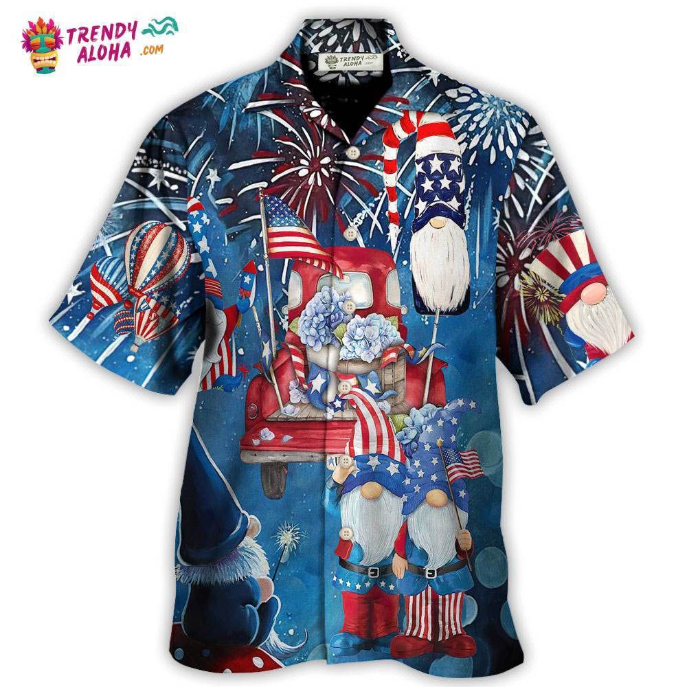 Independence Day Cute Three Trio Gnome 4Th Of July Hawaiian Shirt – Trendy Aloha Independence Day Cute Three Trio Gnome 4Th Of July Hawaiian Shirt – Trendy Aloha