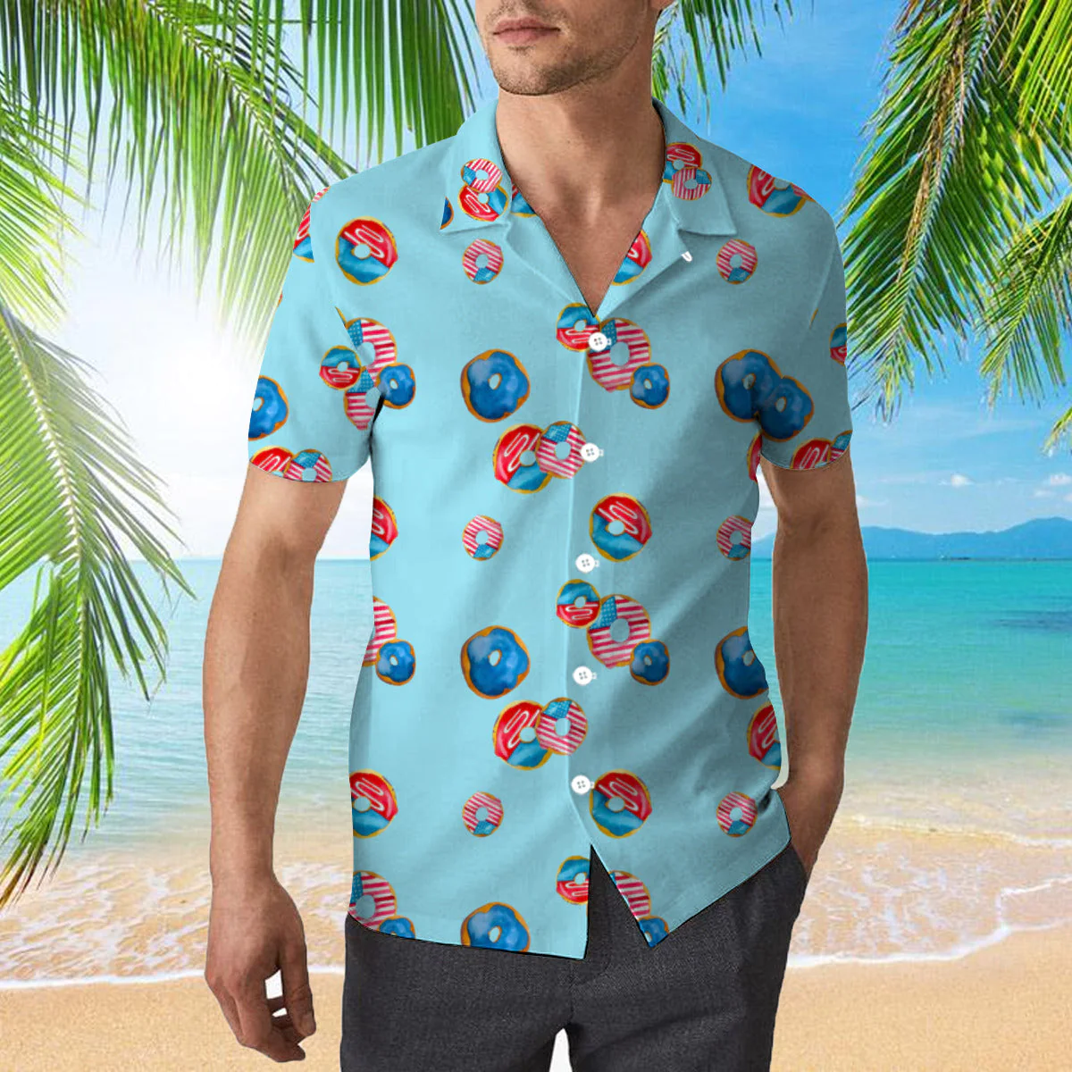 Independence Day Donuts Trendy Hawaiian Shirt