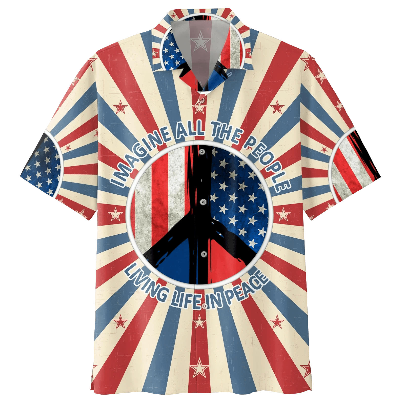 Independence Day Elephant 3D Trendy Hawaiian Shirt