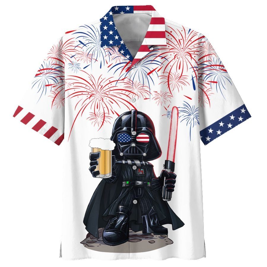 Independence Day Sw Darth Vader With Beer – Hawaiian Shirt