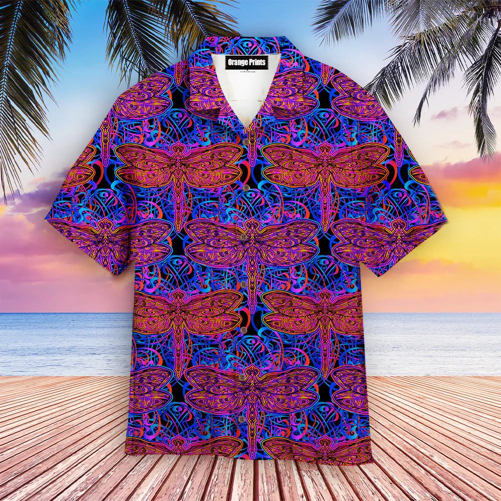 Indian Mandala Dragonfly Trendy Hawaiian Shirt For Aloha Shirt