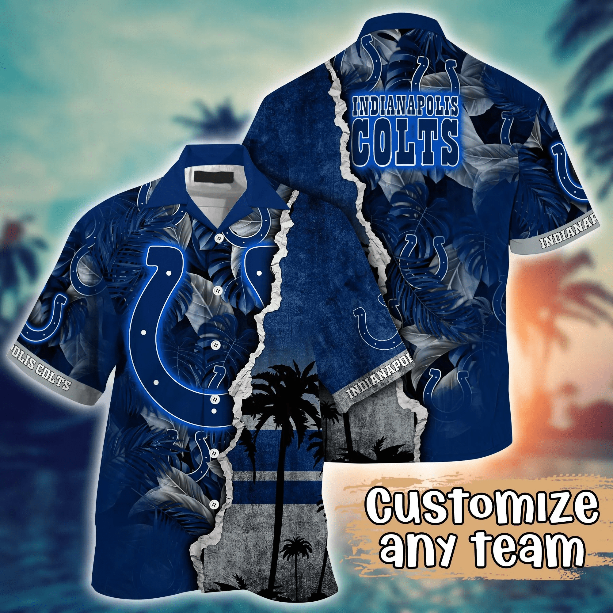 Indianapolis Colts NFL Hawaiian Shirt Custom Fresh Mowed Lawns Aloha Shirt Indianapolis Colts NFL Hawaiian Shirt Custom Fresh Mowed Lawns Aloha Shirt