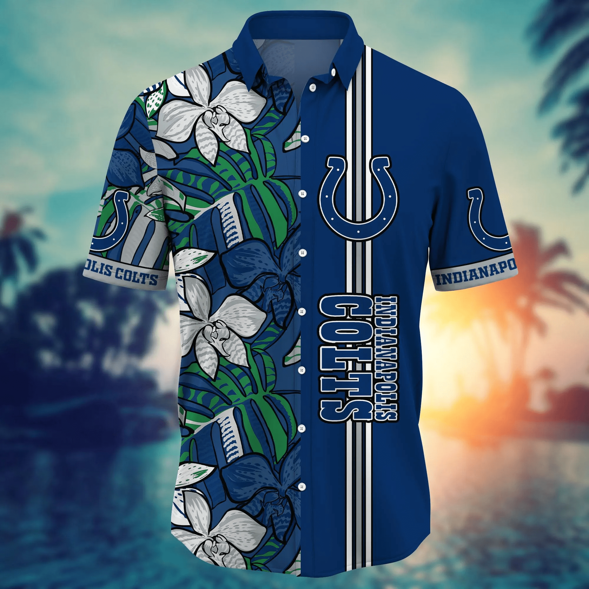 Indianapolis Colts NFL Hawaiian Shirt Sun Rays Aloha Shirt