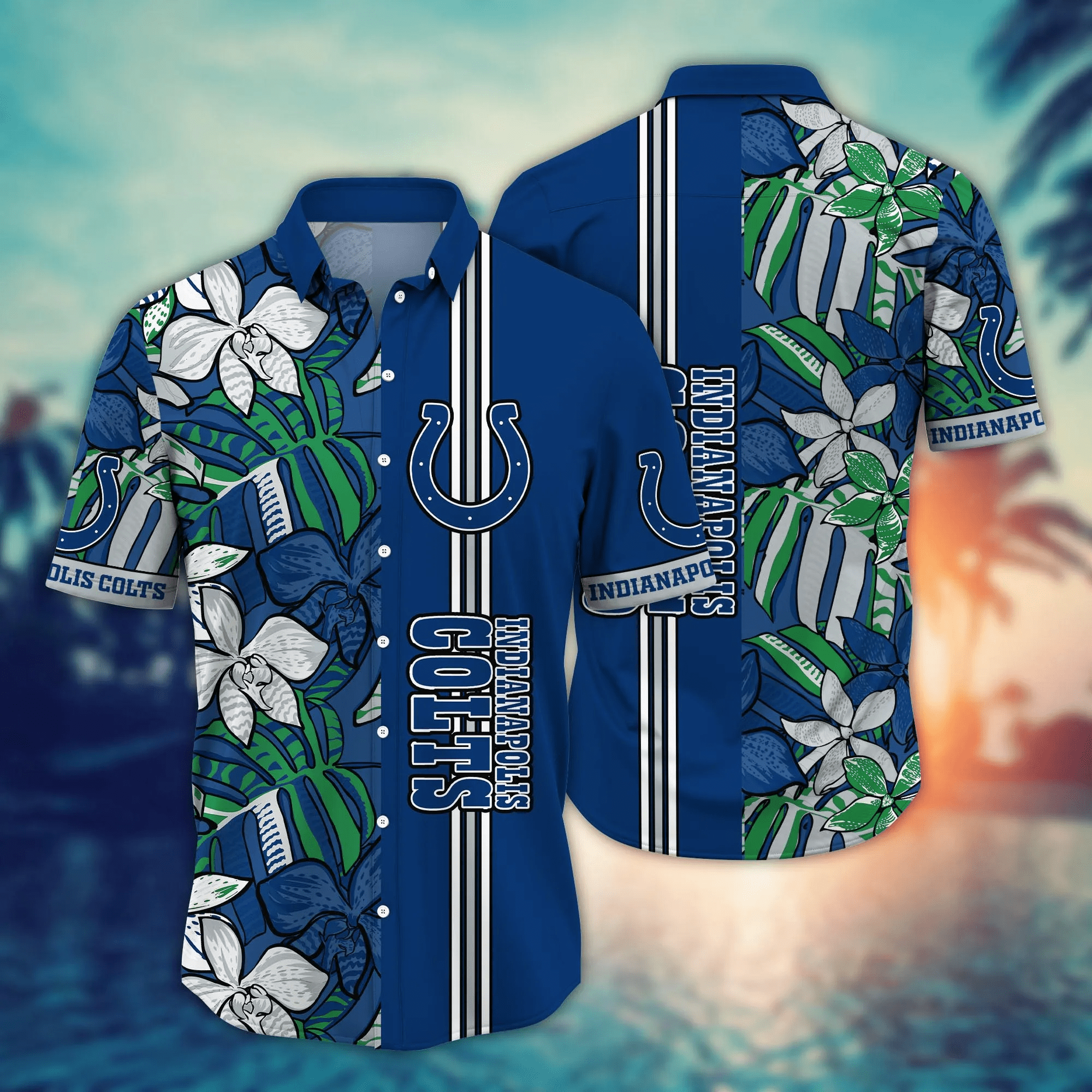 Indianapolis Colts NFL Hawaiian Shirt Sun Rays Aloha Shirt