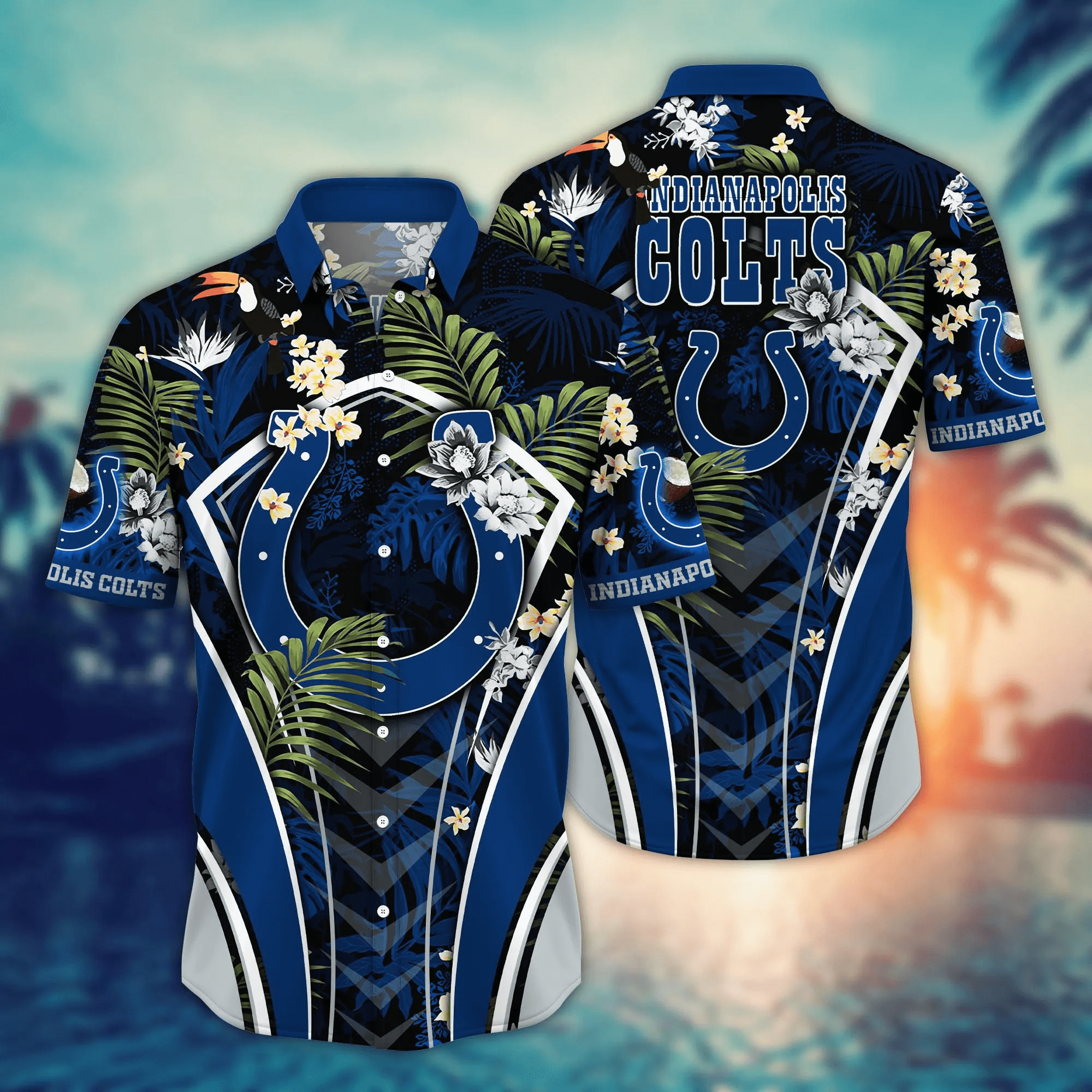 Indianapolis Colts NFL Hawaiian Shirt Vacation Spots Aloha Shirt Indianapolis Colts NFL Hawaiian Shirt Vacation Spots Aloha Shirt