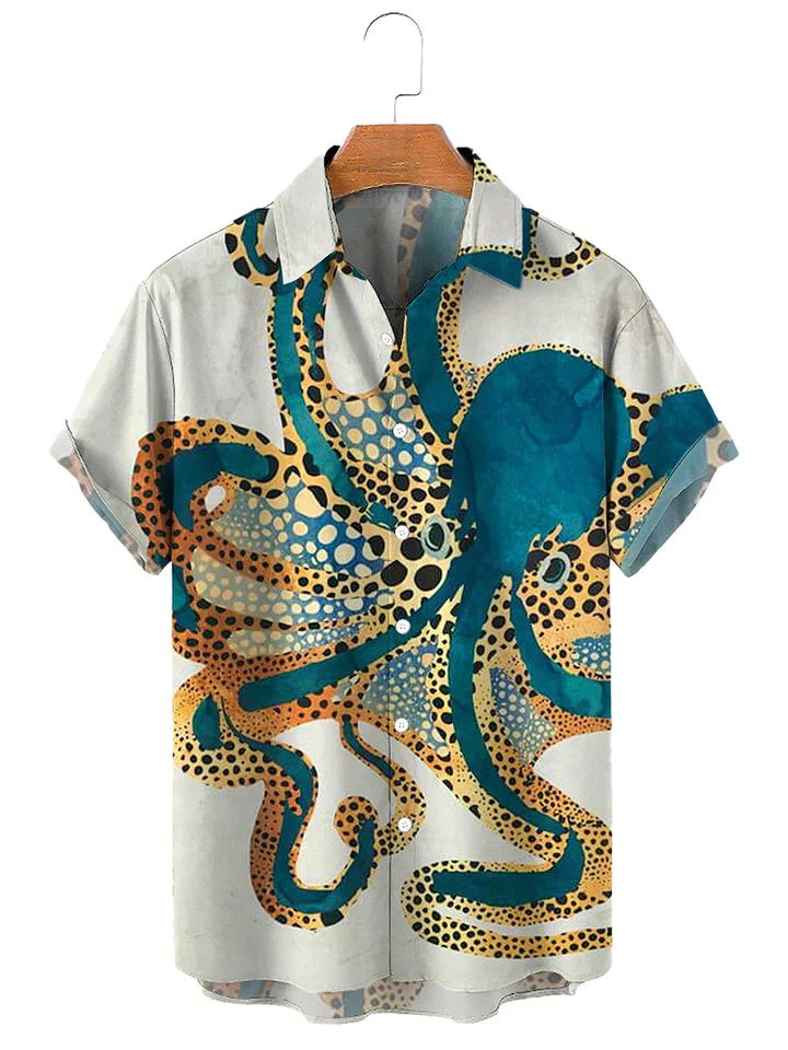 Ink Ocean Octopus Art Trendy Hawaiian Shirt