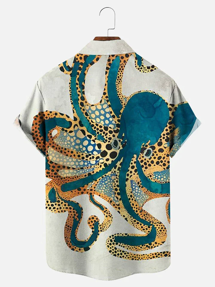 Ink Ocean Octopus Art Trendy Hawaiian Shirt