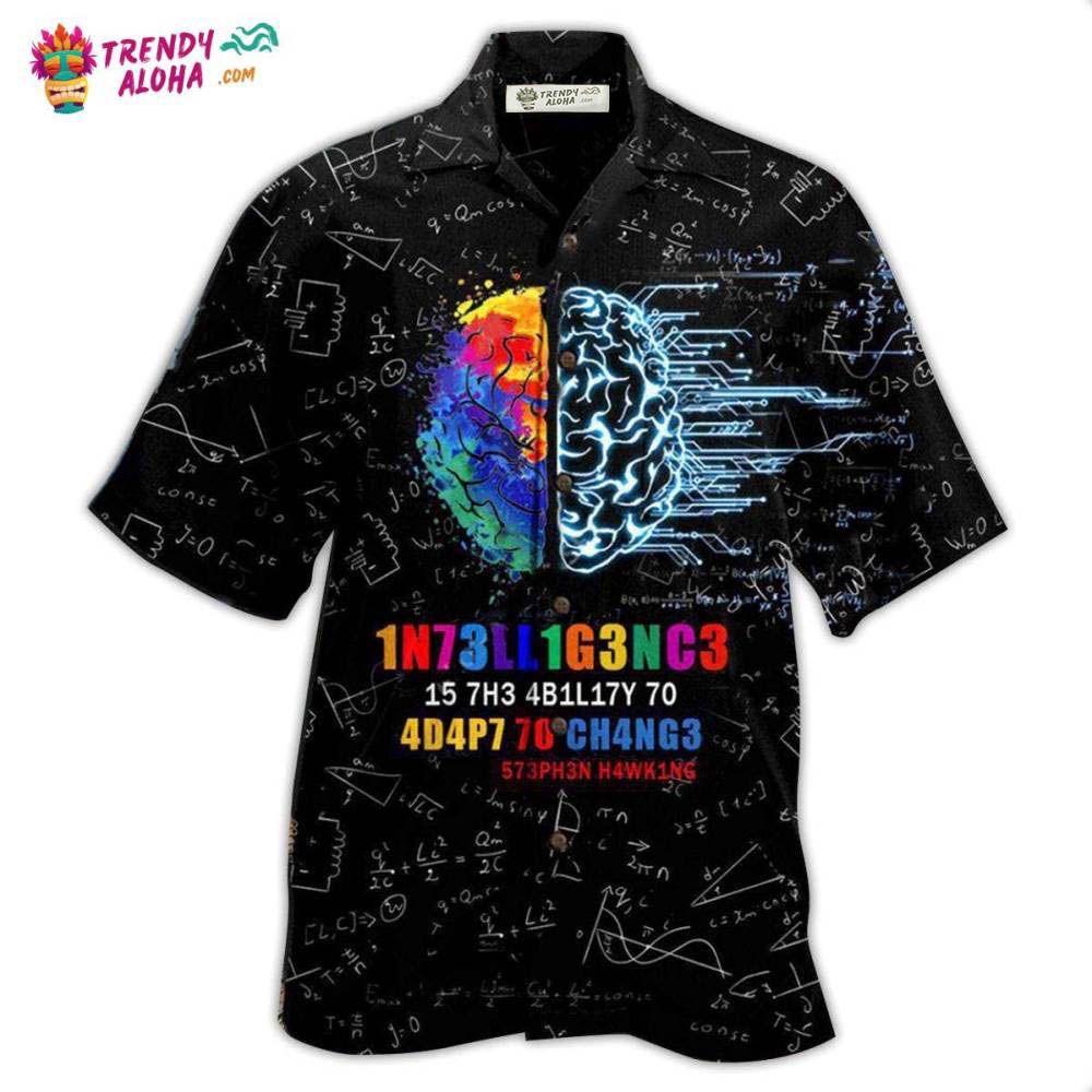 Intelligence Funny Black Style Hawaiian Shirt – Trendy Aloha