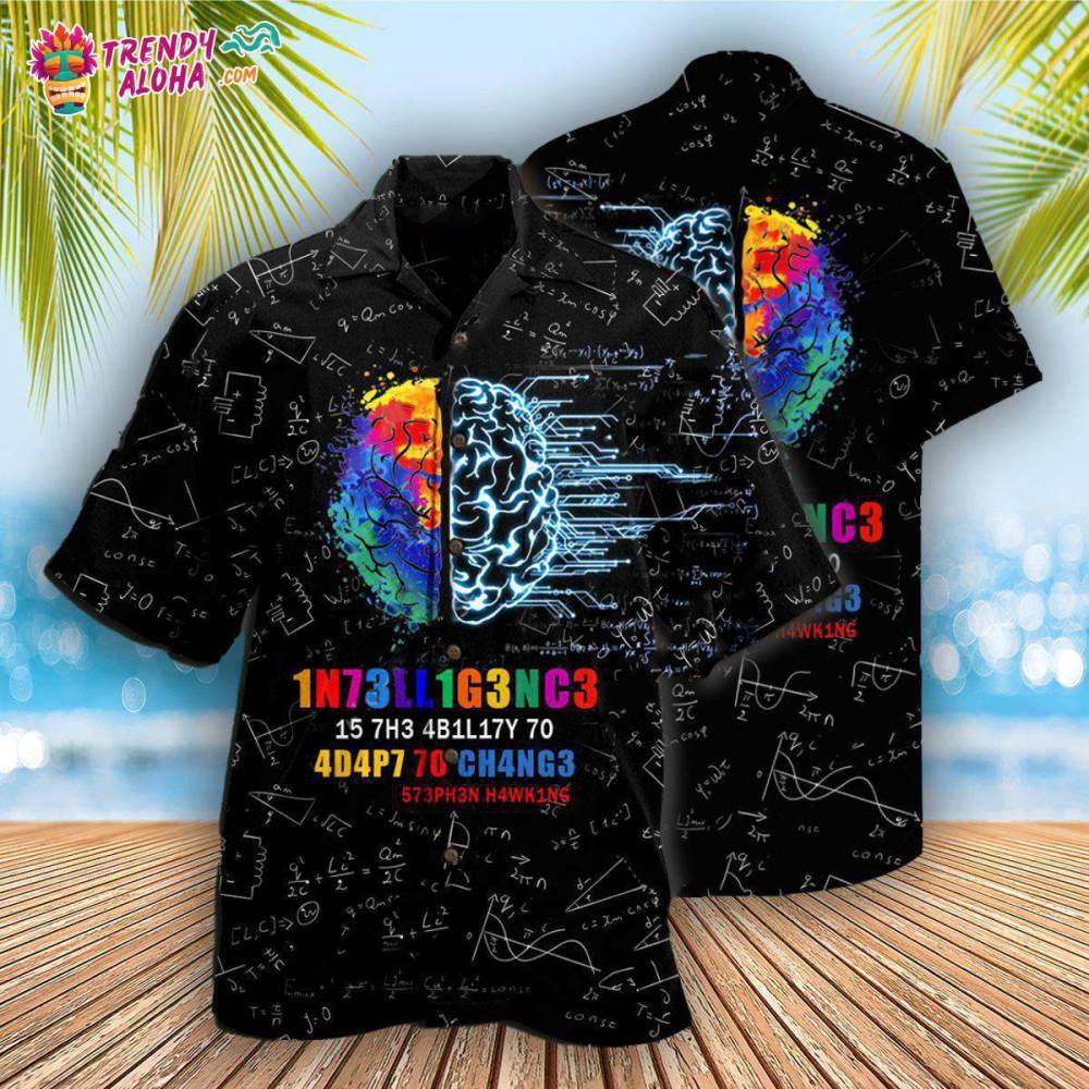 Intelligence Funny Black Style Hawaiian Shirt – Trendy Aloha
