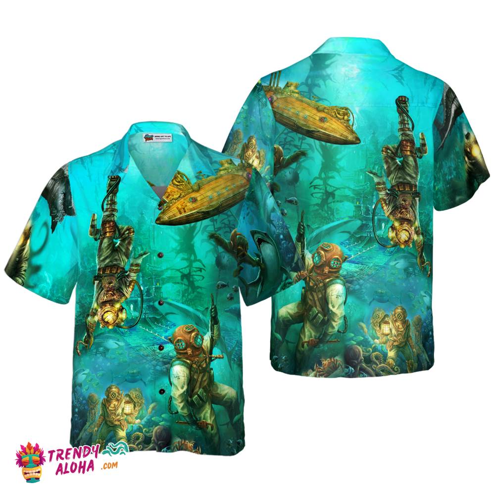 Into The Sea Scuba Diving Hawaiian Shirt