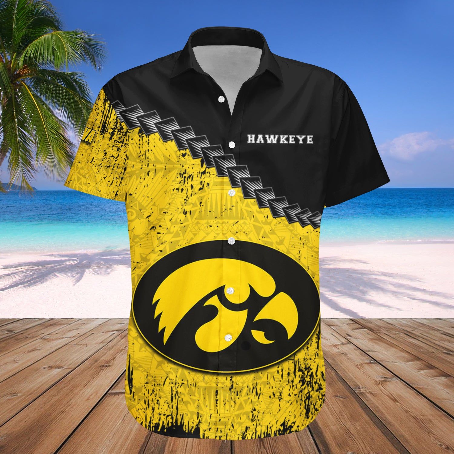 Iowa Hawkeyes Hawaii Shirt Grunge Polynesian Tattoo – NCAA
