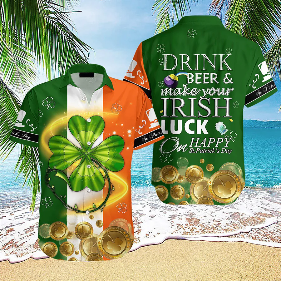 Ireland Flag St Patrick’S Day Trendy Hawaiian Shirt For Men & Women