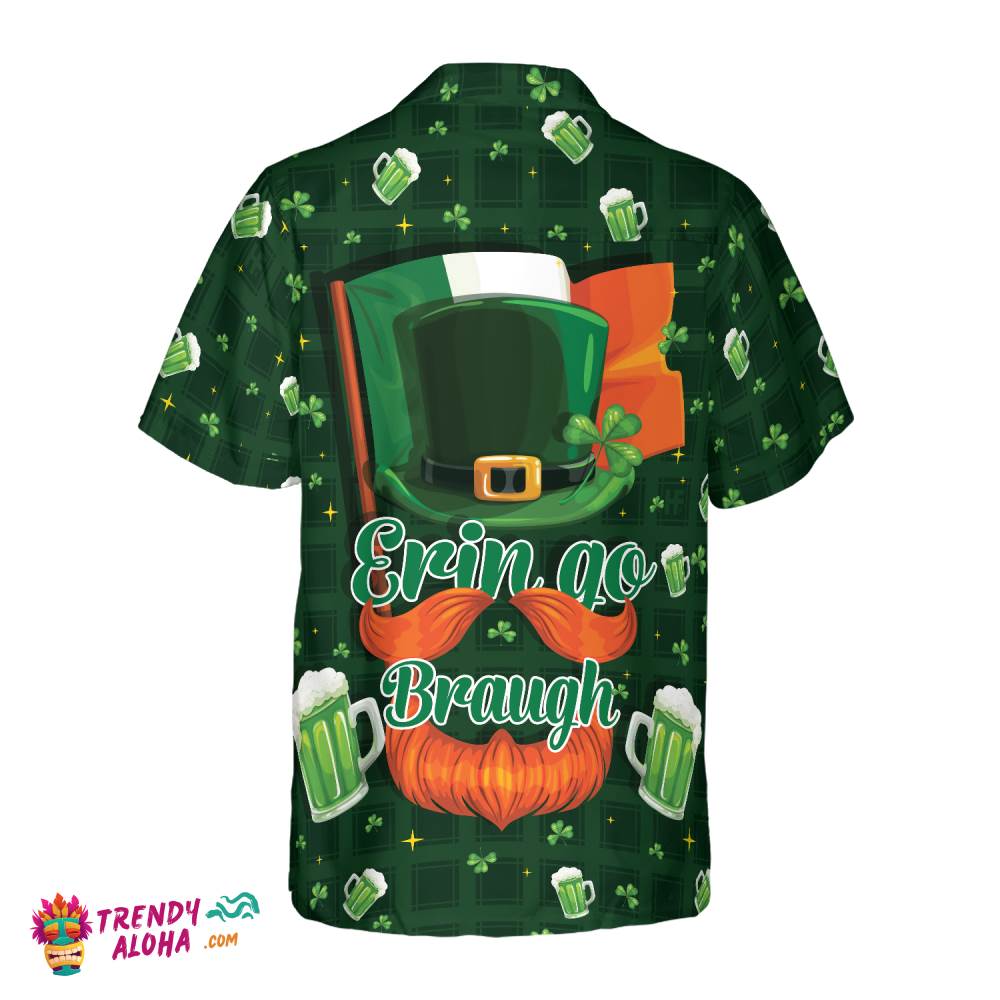 Ireland Forever Beer And Green Seamless Ireland Hawaiian Shirt