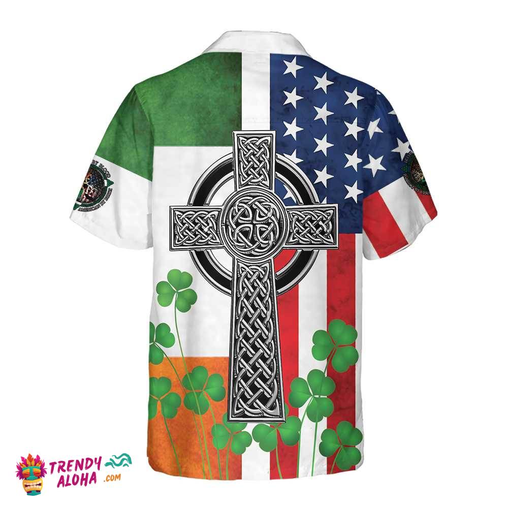 Irish American Hawaiian Shirt, St. Patricks Day Shirt, Cool St Patrick’s Day Gift